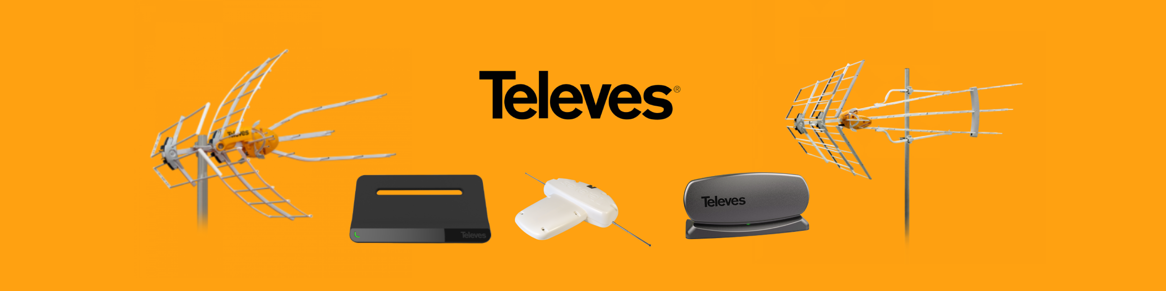 TELEVES Kit Antena Boss 790 HD con Filtro LTE Y PREVIO MRD Inteligente +  Fuente DE ALIMENTACION 5795 Y Conectores