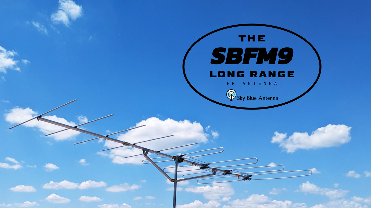 Sky Blue Antenna SBFM9, Long Range FM Antenna, 135" boom, high gain