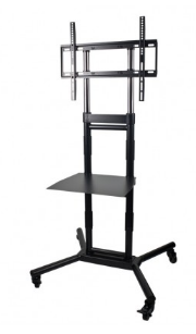 Rolling Cart For TV Fits Most 32 60 TV S 132 Lbs Max With Shelf   HeliosTVcartAS RC3260 